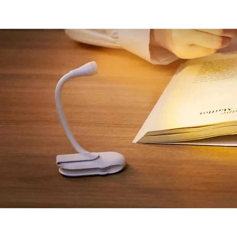 Leeslamp op Clip met Flexibele Arm en LED Verlichting voor Naast het Bed Bureau Draadloos Dimbaar Nachtlampje | Sansoti