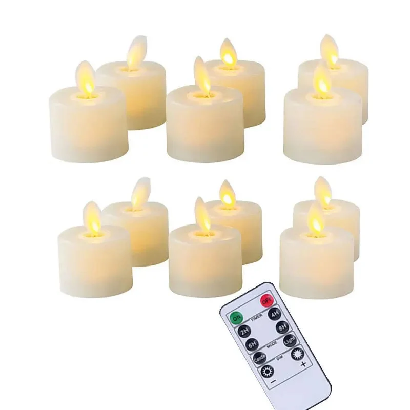 LED Theelichtjes met Afstandsbediening Timer en Realistische Flikkering Vlamloze Sfeerverlichting Warm Licht | Sansoti