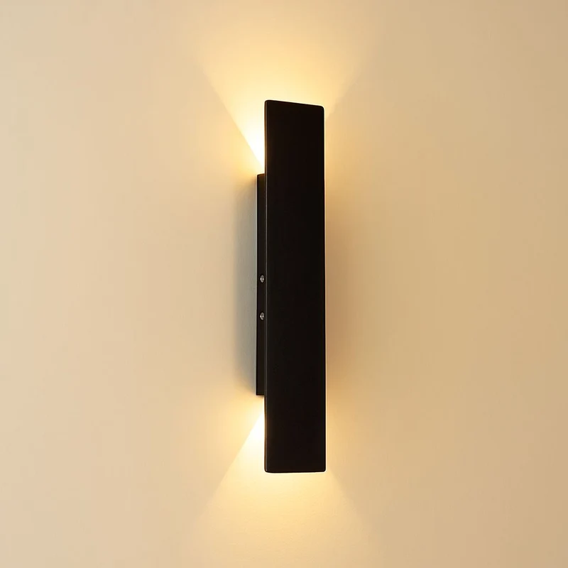 Zwarte Buitenlamp LED Wandverlichting Weerbestendig Aluminium 6W 18W 24W IP65 Tuin Terras Balkon Veranda | Sansoti
