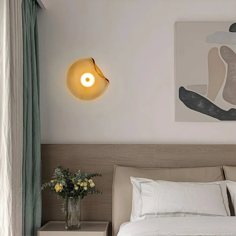 Sculpturale Wandlamp met Geïntegreerde LED Glazen Bol Warm Wit Licht voor Woonkamer Slaapkamer Gang Hal | Sansoti