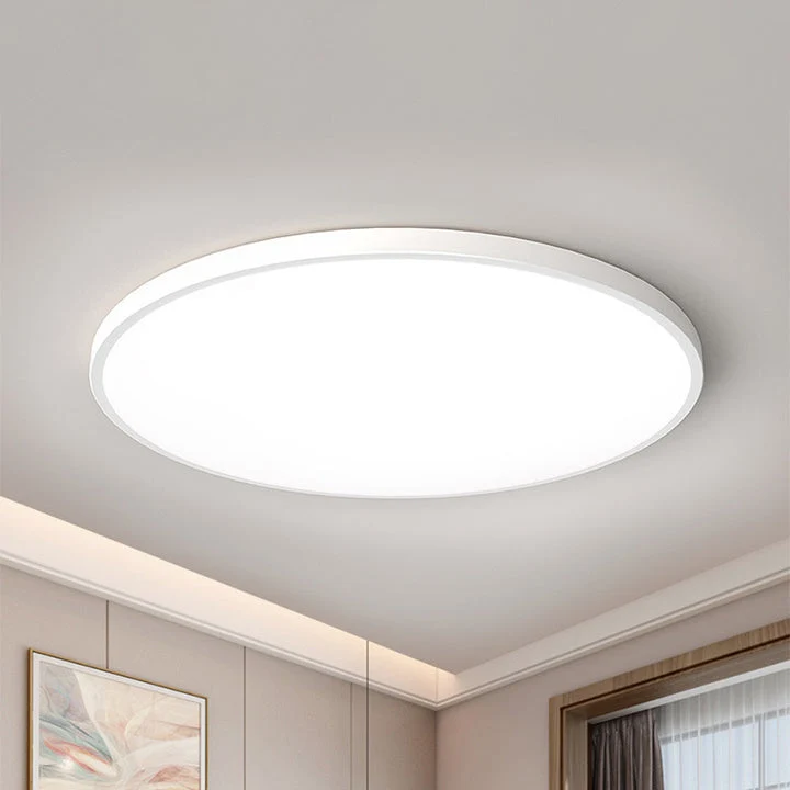 Ultradunne ronde plafondlamp LED dimbaar ⌀30/37/45cm zwart wit zilver goud modern strak design woonkamer | Sansoti
