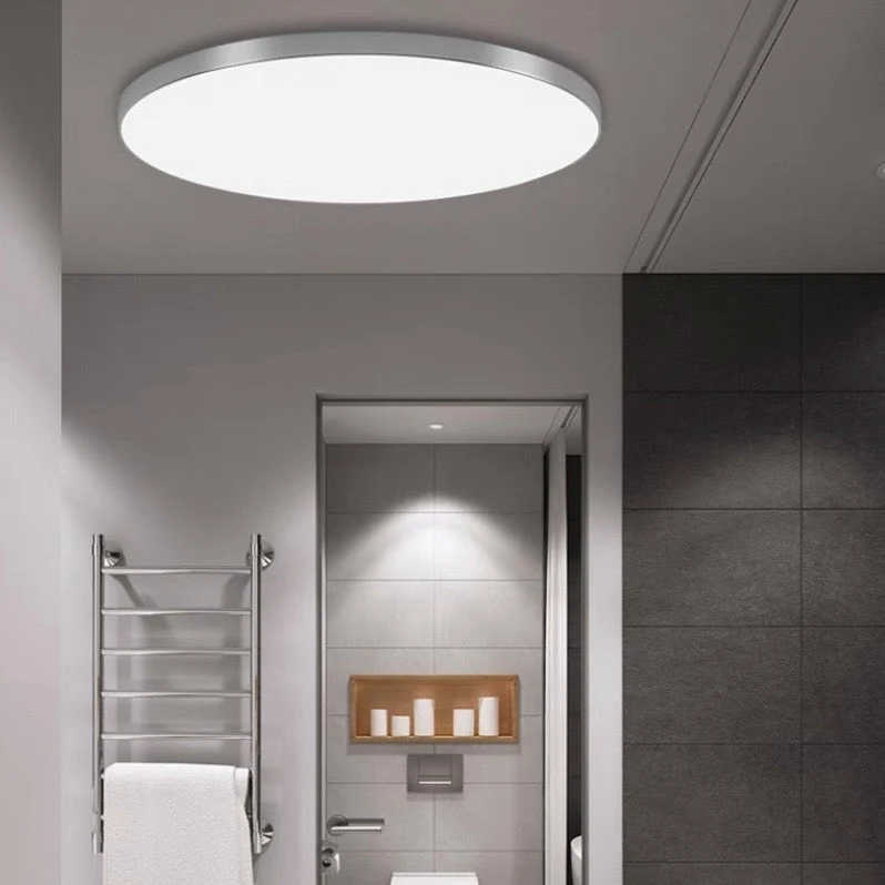 Ultradunne ronde plafondlamp LED dimbaar ⌀30/37/45cm zwart wit zilver goud modern strak design woonkamer | Sansoti