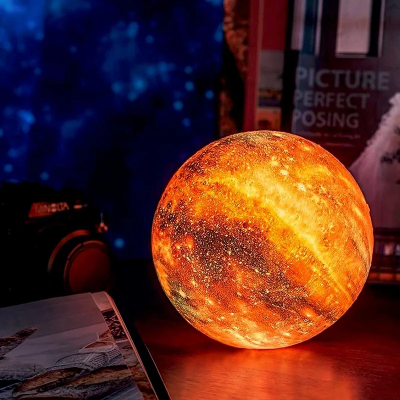 3D Maanlamp met Afstandsbediening 16 Kleuren LED Nachtlampje Oplaadbaar USB Sfeerlicht voor Slaapkamer Decoratie | Sansoti