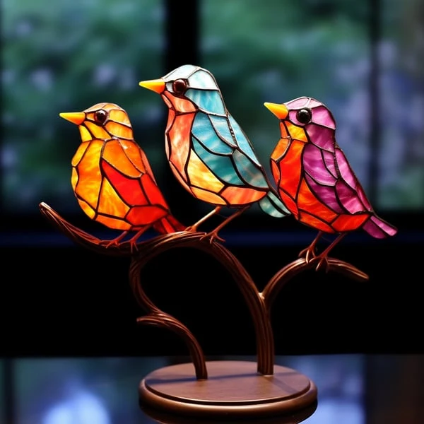 Metalen Vogelsculptuur Decoratief Ornament voor Woonkamer Interieur Wandplank Siertafel met Elegant Design | Sansoti