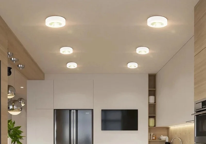Inbouwspot Plafond Ultra Plat 1.8cm LED Aluminium Rond Design Opbouw Verlichting voor Woonkamer en Keuken | Sansoti