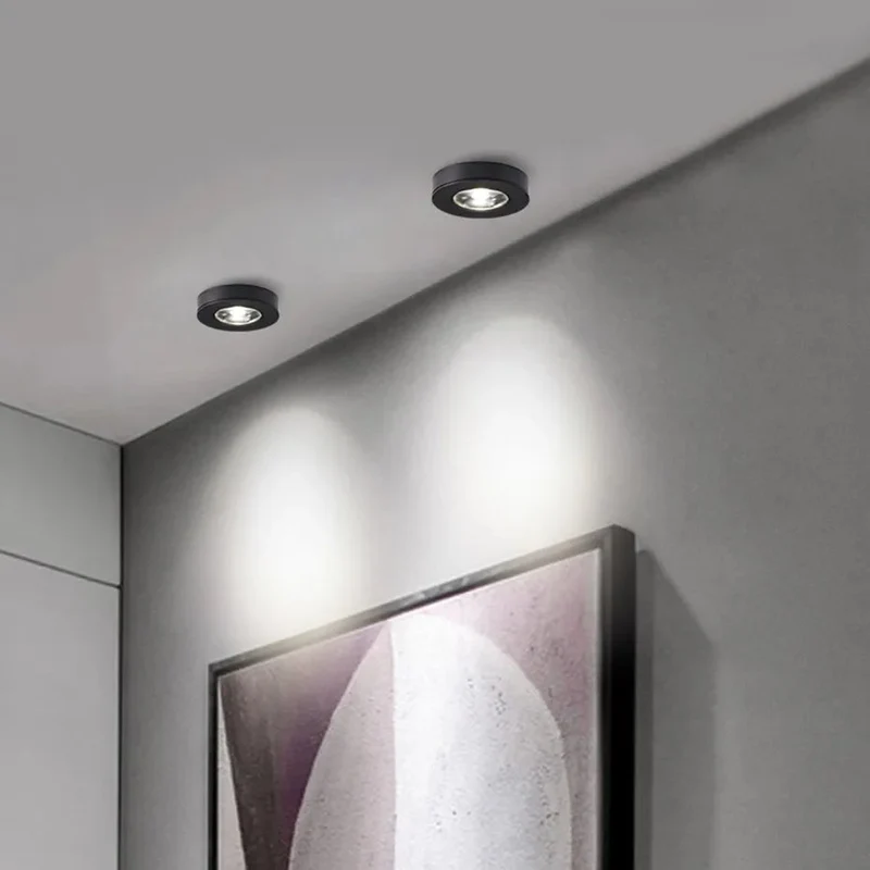 Inbouwspot Plafond Ultra Plat 1.8cm LED Aluminium Rond Design Opbouw Verlichting voor Woonkamer en Keuken | Sansoti
