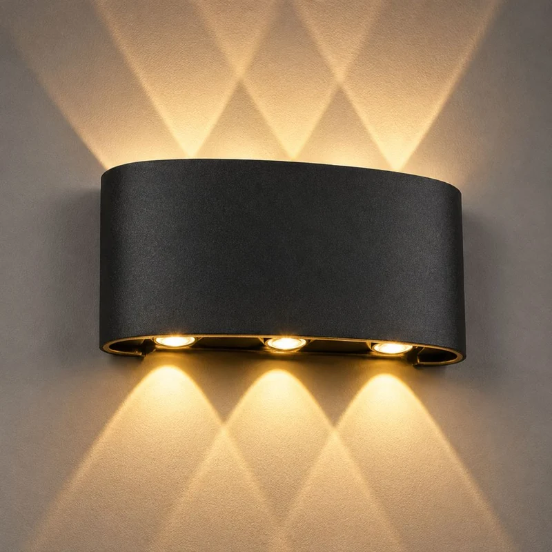 Waterdichte LED Wandlamp Aluminium Binnen Buiten Moderne Verlichting IP65 Sfeerlicht Tuin Terras Gevel | Sansoti