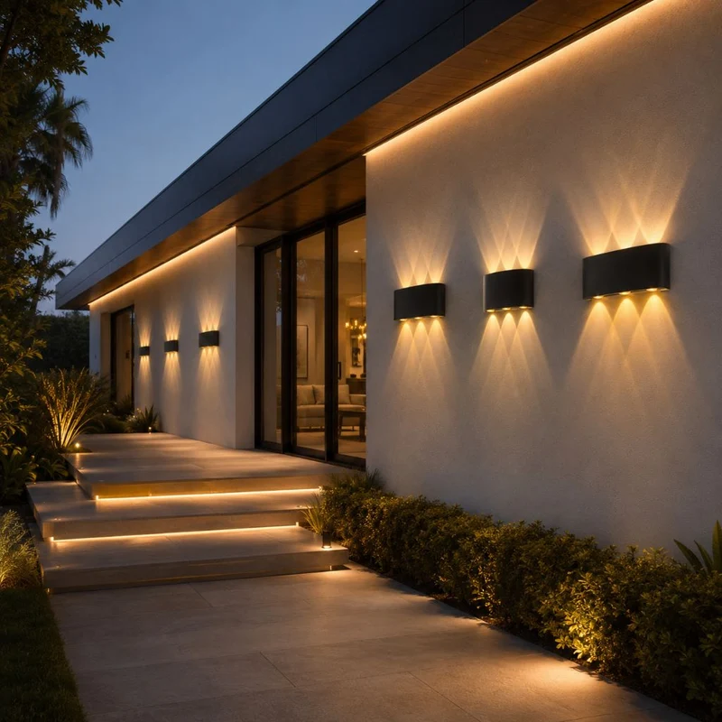 Waterdichte LED Wandlamp Aluminium Binnen Buiten Moderne Verlichting IP65 Sfeerlicht Tuin Terras Gevel | Sansoti