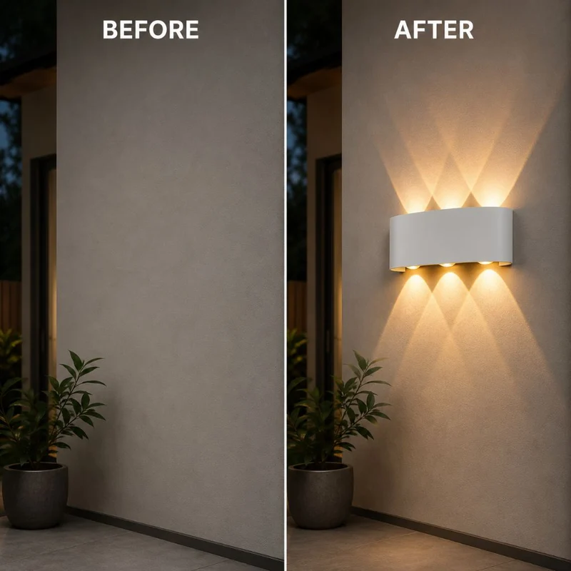 Waterdichte LED Wandlamp Aluminium Binnen Buiten Moderne Verlichting IP65 Sfeerlicht Tuin Terras Gevel | Sansoti