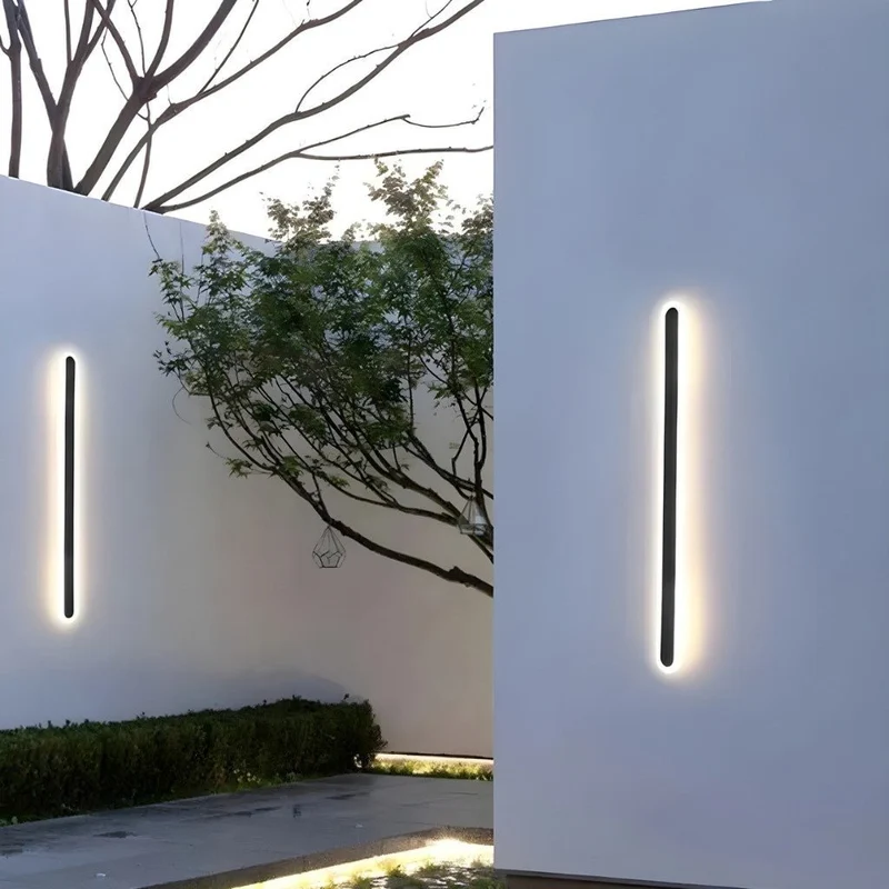 Aluminium Buitenwandlamp Afgeronde Randen IP65 LED Verlichting Gevel Entree Tuin Balkon Zwart Wit Goud | Sansoti