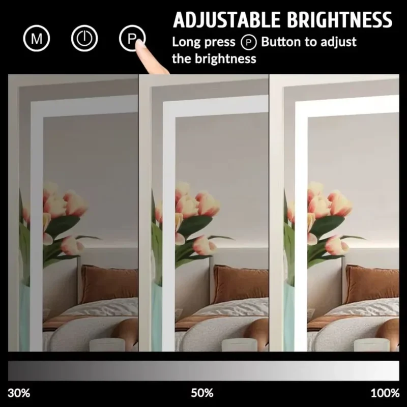 Verlichte Make-up Spiegel 15x Vergroting LED Touch Dimbaar 360° Draaibaar Cosmetica Tafelspiegel Badkamer | Sansoti