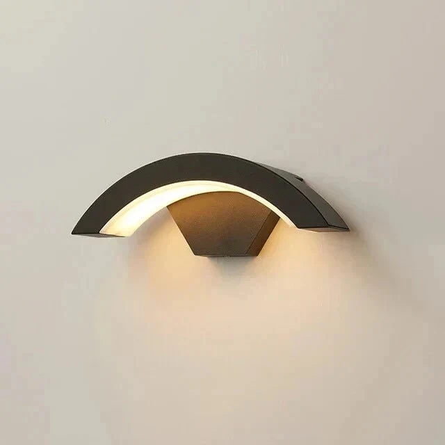 Gebogen LED Wandlamp met Bewegingssensor Buitenverlichting Aluminium Waterdicht IP65 Tuinverlichting 18W-30W | Sansoti