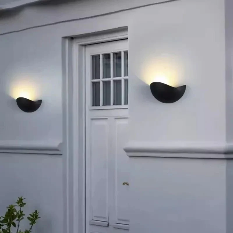 Halfronde LED Wandlamp Aluminium 20cm Warm Neutraal Wit Licht Slaapkamer Woonkamer Gang Waterdicht IP65 | Sansoti