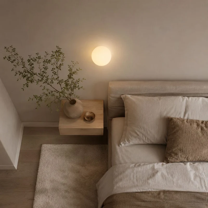 Wandlamp Bol Matglas G9 LED Wit 12-18cm Zwevend Design Moderne Verlichting voor Hal Badkamer Slaapkamer Woonkamer | Sansoti