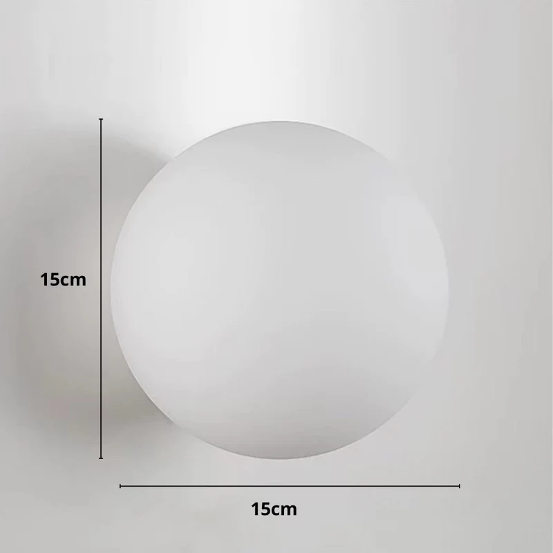 Wandlamp Bol Matglas G9 LED Wit 12-18cm Zwevend Design Moderne Verlichting voor Hal Badkamer Slaapkamer Woonkamer | Sansoti