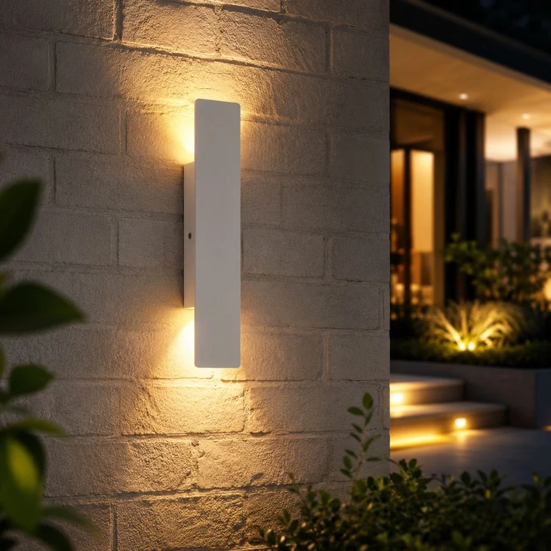 Weerbestendige Aluminium Wandlamp LED voor Buiten Wit 20.5-61cm IP65 Waterdicht Tuinverlichting Buitenlamp | Sansoti
