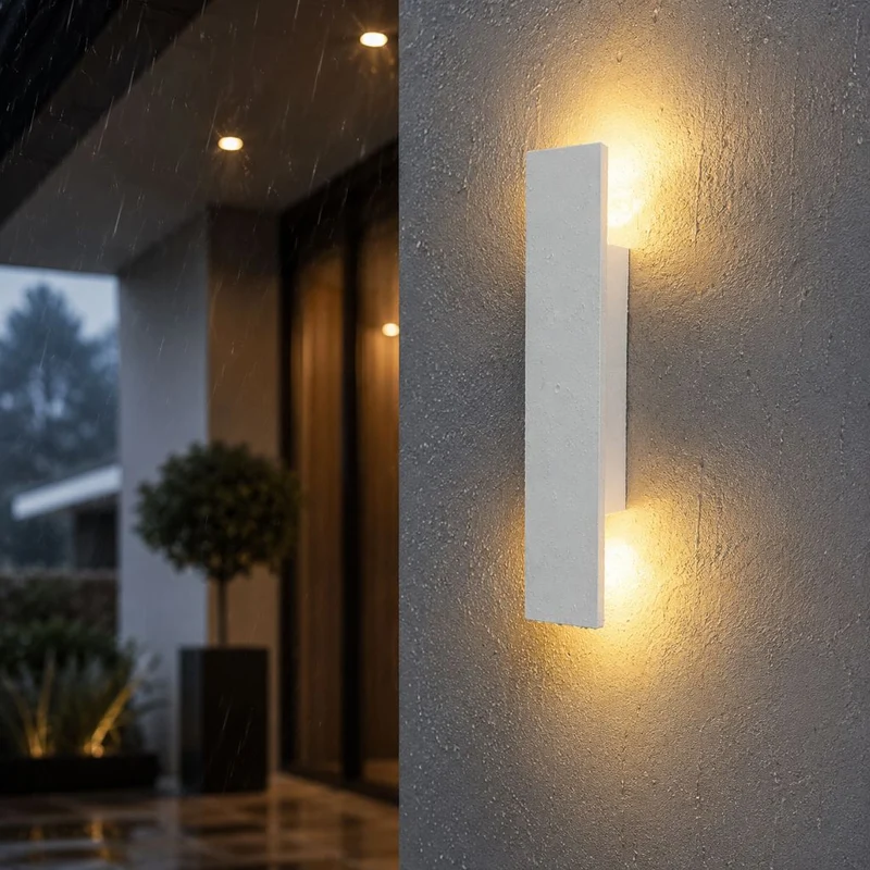 Weerbestendige Aluminium Wandlamp LED voor Buiten Wit 20.5-61cm IP65 Waterdicht Tuinverlichting Buitenlamp | Sansoti