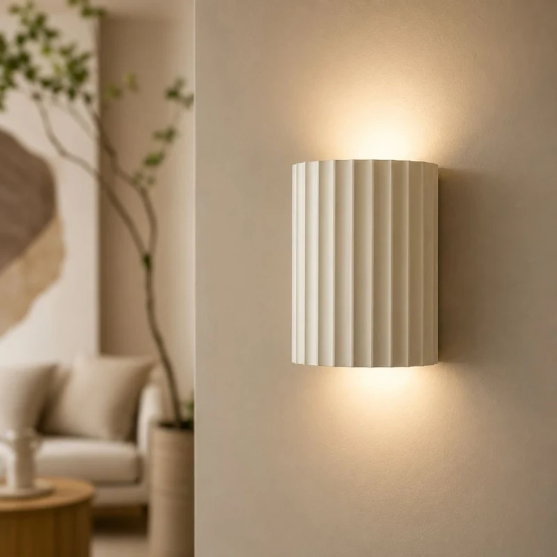 Wandlamp Geribbeld Hars G9 Pastellicht Omhoog Omlaag Verlichting Gangen Slaapkamer Trappenhuis Kinderkamer | Sansoti