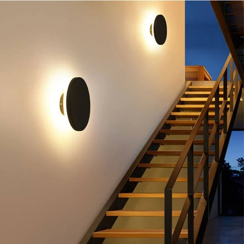 Ronde LED Wandlamp met Achtergrondverlichting Aluminium Acrylic Design Gang Slaapkamer Woonkamer Verlichting | Sansoti