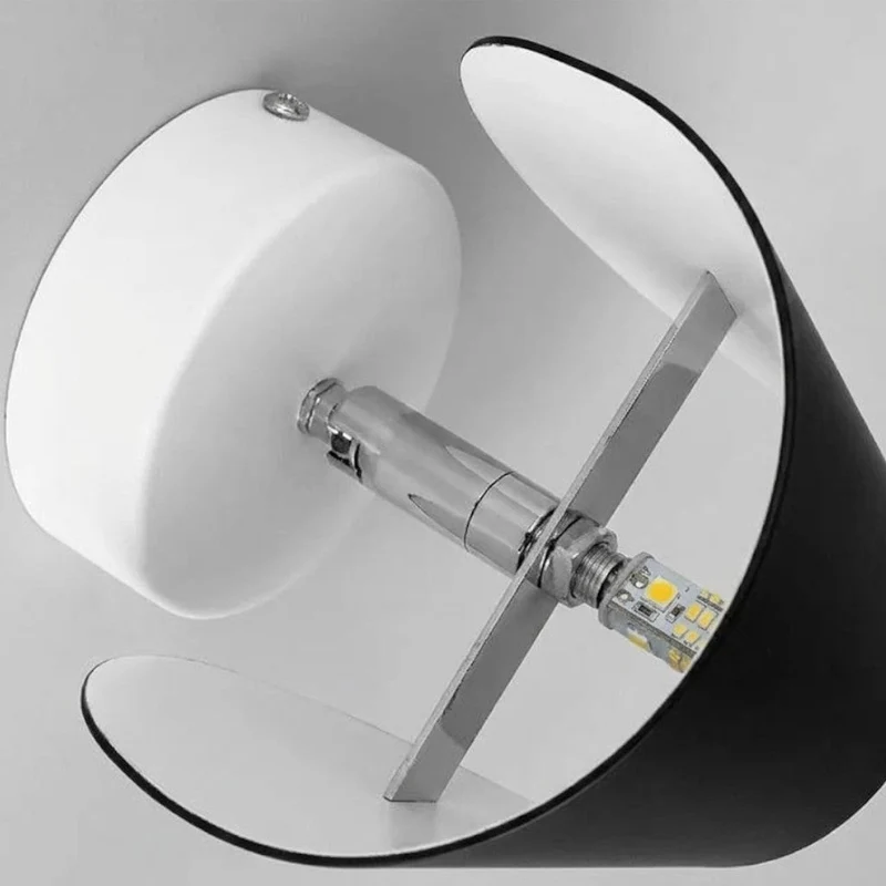 Aluminium Wandlamp Draaibaar Boven Beneden LED G4 Fitting Zwart Wit Rood Navy Moderne Wandverlichting | Sansoti