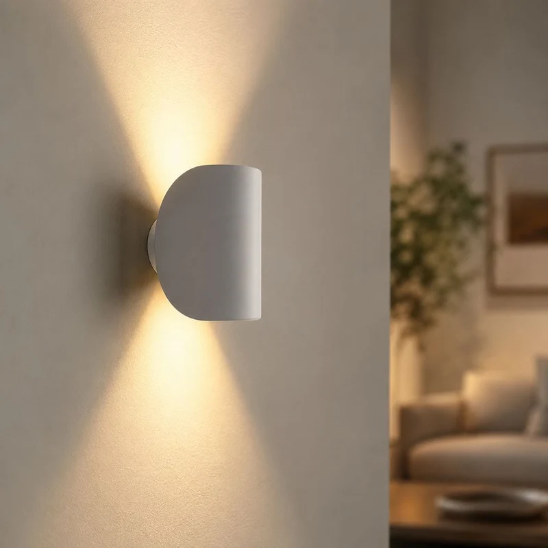 Aluminium Wandlamp Draaibaar Boven Beneden LED G4 Fitting Zwart Wit Rood Navy Moderne Wandverlichting | Sansoti