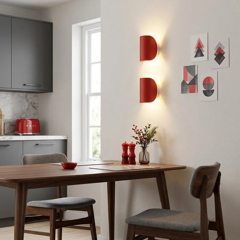 Aluminium Wandlamp Draaibaar Boven Beneden LED G4 Fitting Zwart Wit Rood Navy Moderne Wandverlichting | Sansoti