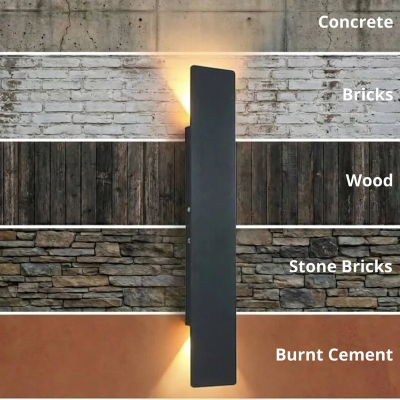 Aluminium LED Wandlamp Buiten Weerbestendig IP65 Warm en Koud Wit Buitenverlichting voor Tuin Terras Entree | Sansoti