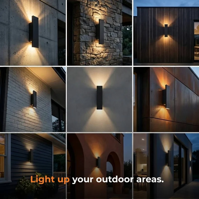 Aluminium LED Wandlamp Buiten Weerbestendig IP65 Warm en Koud Wit Buitenverlichting voor Tuin Terras Entree | Sansoti