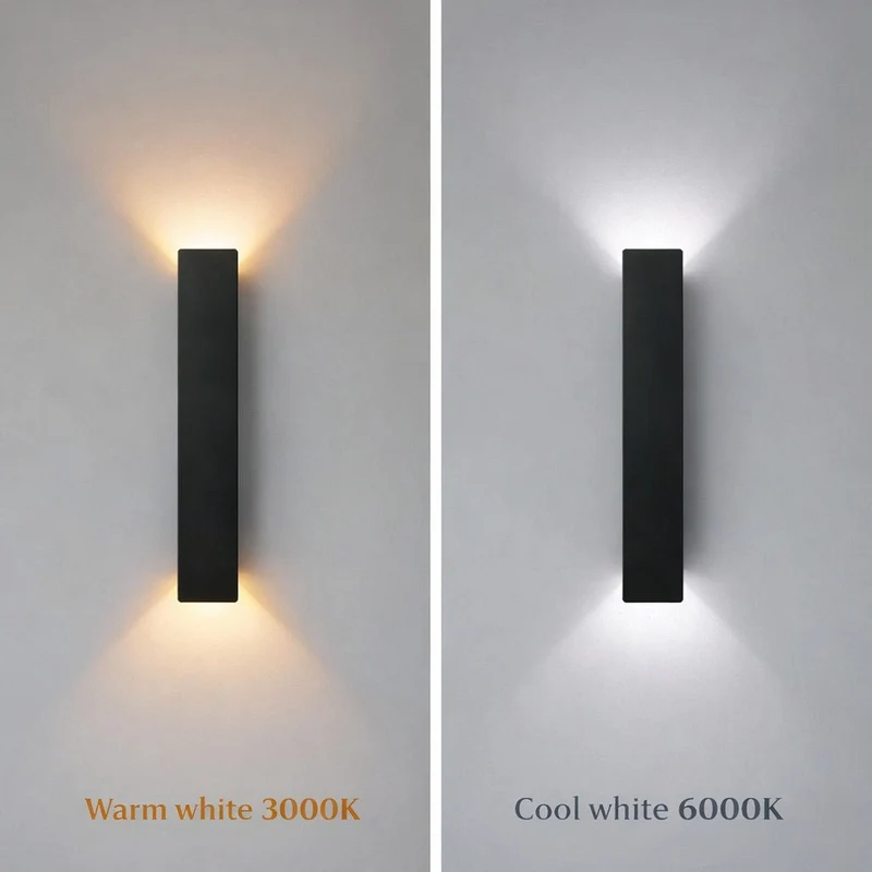 Aluminium LED Wandlamp Buiten Weerbestendig IP65 Warm en Koud Wit Buitenverlichting voor Tuin Terras Entree | Sansoti