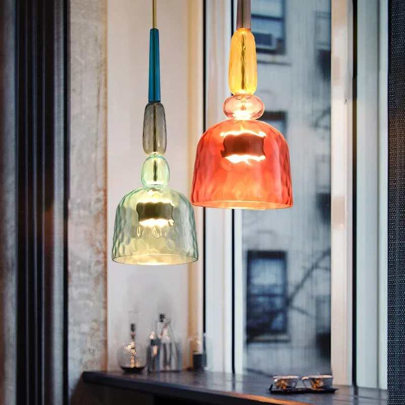 Glazen Hanglamp Gekleurd Glas Verstelbaar 160mm Moderne Verlichting Eetkamer Woonkamer Slaapkamer Design | Sansoti