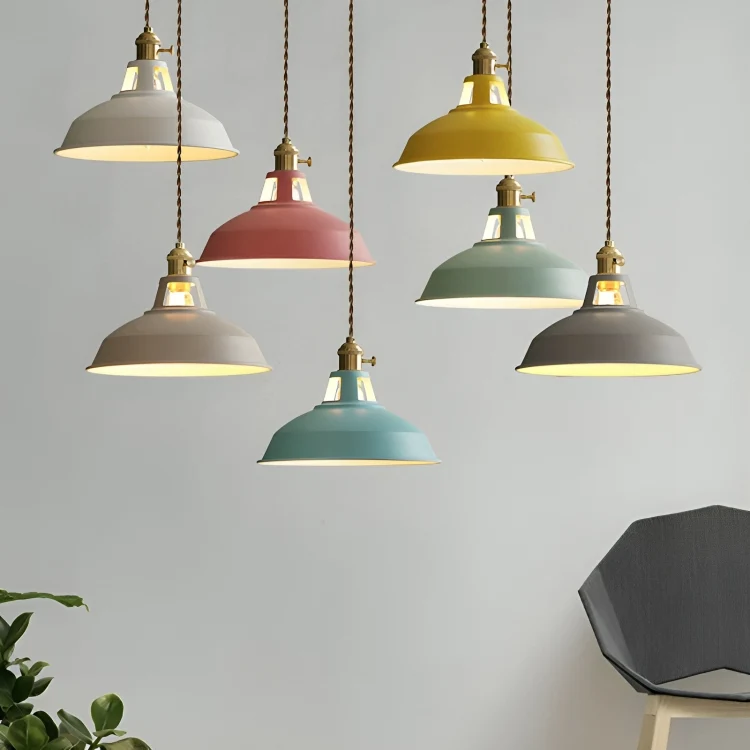 Metalen Hanglamp Industrieel Ø20cm E27 Fitting Vintage Stijl voor Restaurant Eetkamer Woonkamer Verlichting | Sansoti