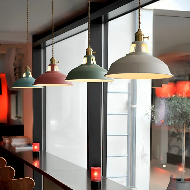 Metalen Hanglamp Industrieel Ø20cm E27 Fitting Vintage Stijl voor Restaurant Eetkamer Woonkamer Verlichting | Sansoti