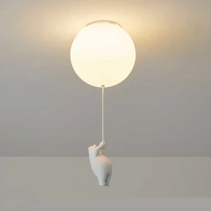 Plafondlamp Kinderkamer Beer Ballon Warm Wit LED Speels Design 15-25cm Decoratief Sfeerverlichting Babykamer | Sansoti