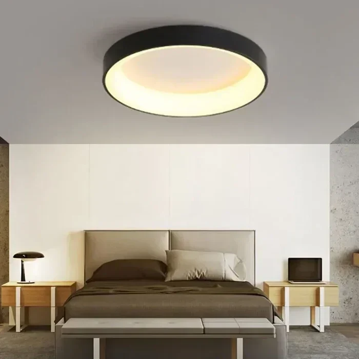 Ronde LED Plafondlamp Scandinavisch Design Wit Grijs Woonkamer Slaapkamer Gang Energiezuinig 30-60cm | Sansoti