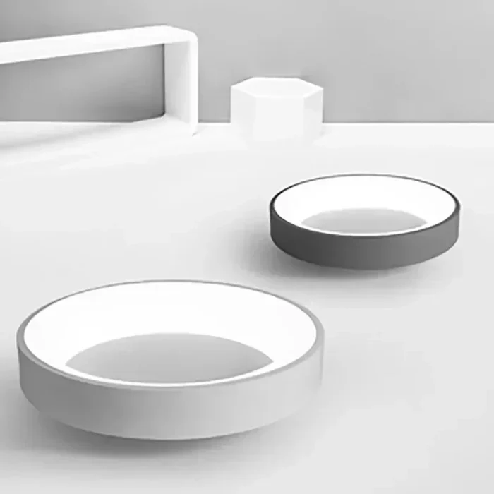 Ronde LED Plafondlamp Scandinavisch Design Wit Grijs Woonkamer Slaapkamer Gang Energiezuinig 30-60cm | Sansoti