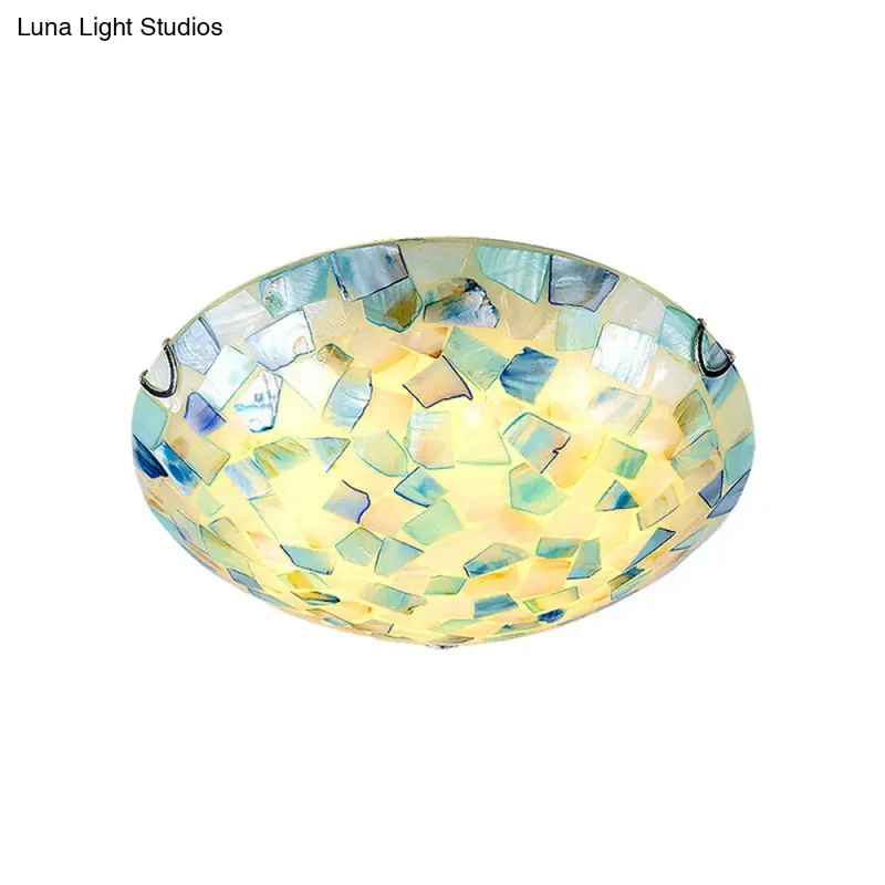 Plafondlamp Schelpen Mozaïek 2-3 Lichtpunten E26 E27 Slaapkamer Eetkamer Hal Flush Mount Verlichting | Sansoti