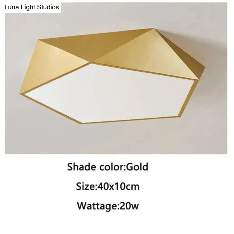 Geometrische Plafondlamp Goud met Dimfunctie Afstandsbediening LED Modern Design Woonkamer Slaapkamer | Sansoti