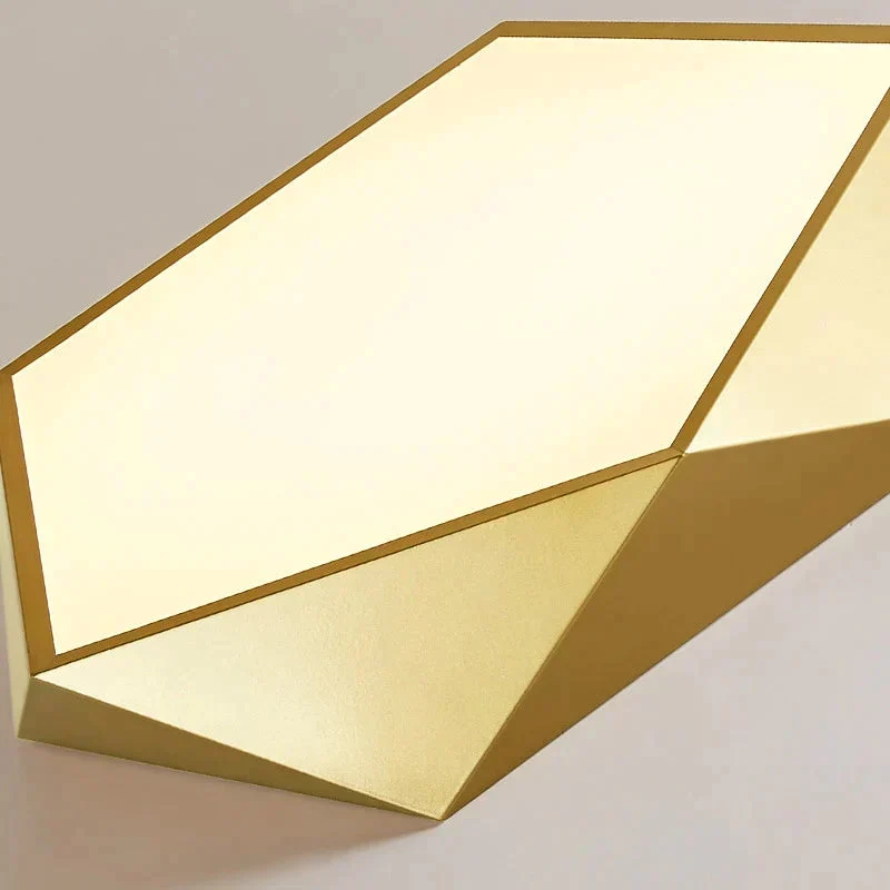 Geometrische Plafondlamp Goud met Dimfunctie Afstandsbediening LED Modern Design Woonkamer Slaapkamer | Sansoti
