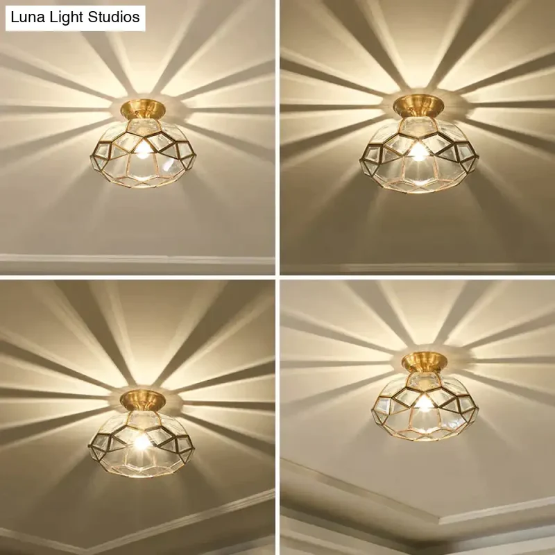 Koperen Plafondlamp Minimalistisch Design Hal Slaapkamer Woonkamer LED Verlichting Opbouwmontage E27 | Sansoti
