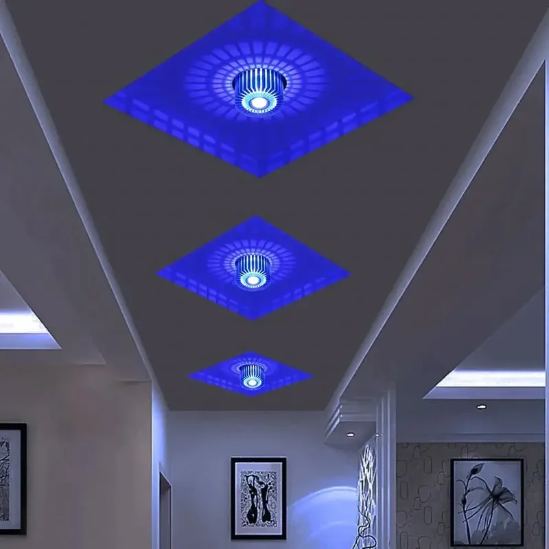Inbouw LED Plafondspot 3W Aluminium Kleurrijk Sfeerlicht Gang Balkon Studeerkamer Slaapkamer Woonkamer | Sansoti