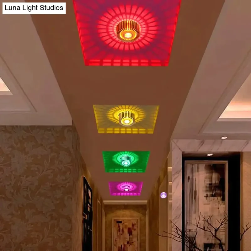 Inbouw LED Plafondspot 3W Aluminium Kleurrijk Sfeerlicht Gang Balkon Studeerkamer Slaapkamer Woonkamer | Sansoti