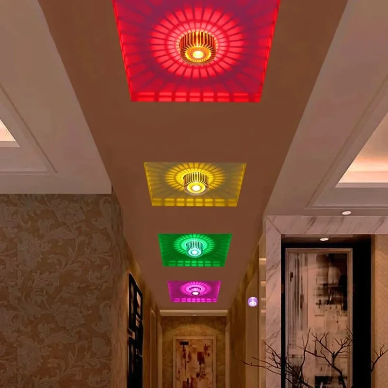 Inbouw LED Plafondspot 3W Aluminium Kleurrijk Sfeerlicht Gang Balkon Studeerkamer Slaapkamer Woonkamer | Sansoti