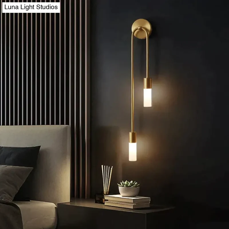Minimalistische LED Wandlamp Slaapkamer Zwart Goud Verstelbare Lichtrichting Modern Design Leeslamp Sfeerverlichting | Sansoti