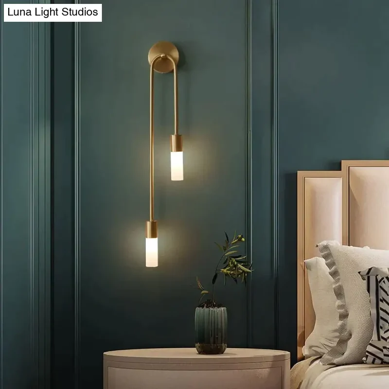 Minimalistische LED Wandlamp Slaapkamer Zwart Goud Verstelbare Lichtrichting Modern Design Leeslamp Sfeerverlichting | Sansoti