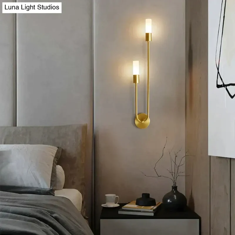 Minimalistische LED Wandlamp Slaapkamer Zwart Goud Verstelbare Lichtrichting Modern Design Leeslamp Sfeerverlichting | Sansoti