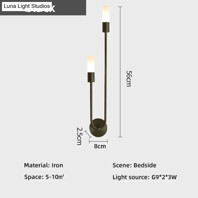 Minimalistische LED Wandlamp Slaapkamer Zwart Goud Verstelbare Lichtrichting Modern Design Leeslamp Sfeerverlichting | Sansoti