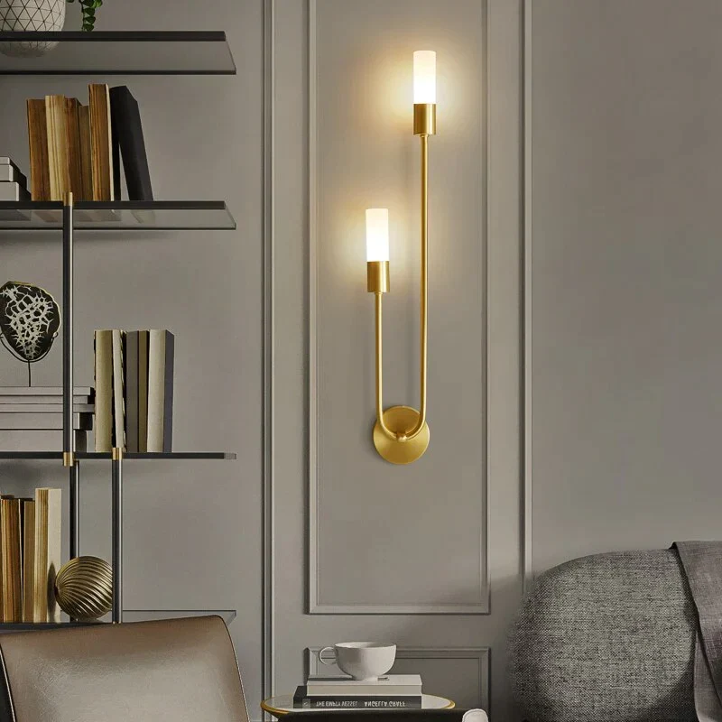 Minimalistische LED Wandlamp Slaapkamer Zwart Goud Verstelbare Lichtrichting Modern Design Leeslamp Sfeerverlichting | Sansoti