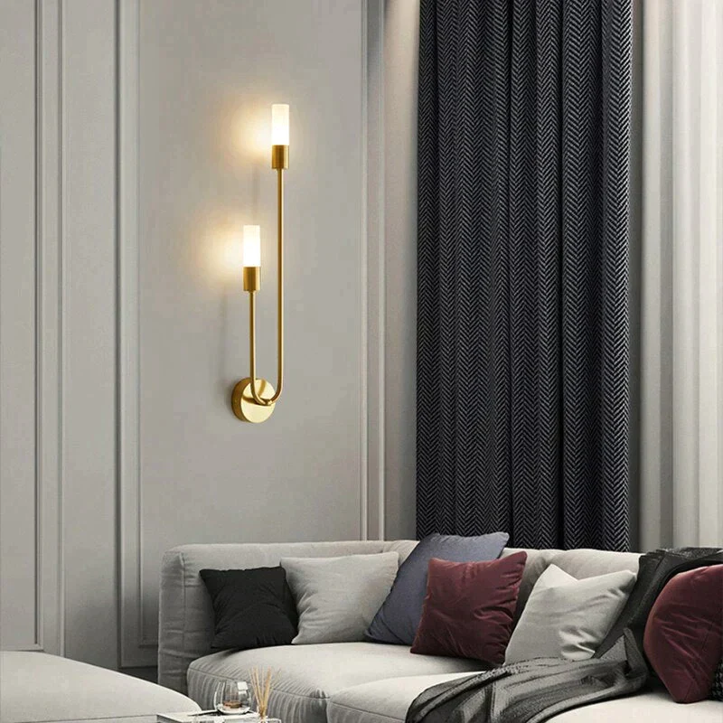 Minimalistische LED Wandlamp Slaapkamer Zwart Goud Verstelbare Lichtrichting Modern Design Leeslamp Sfeerverlichting | Sansoti