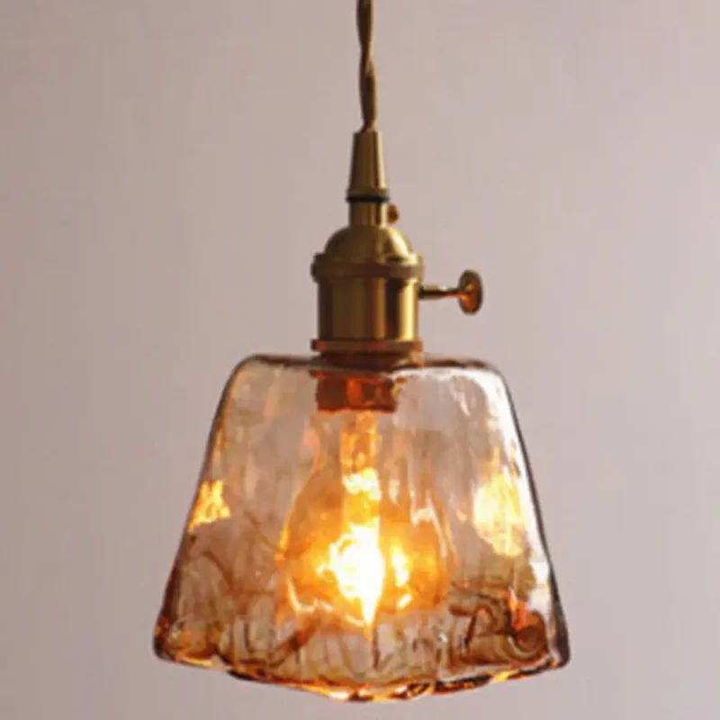 Hanglamp Glas Amber Vintage Metaal Woonkamer Eetkamer Keuken Industrieel Design Sfeerverlichting Retro | Sansoti