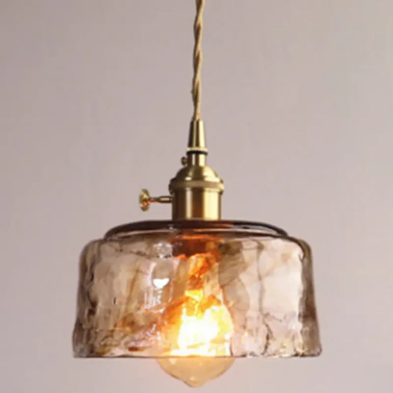 Hanglamp Glas Amber Vintage Metaal Woonkamer Eetkamer Keuken Industrieel Design Sfeerverlichting Retro | Sansoti